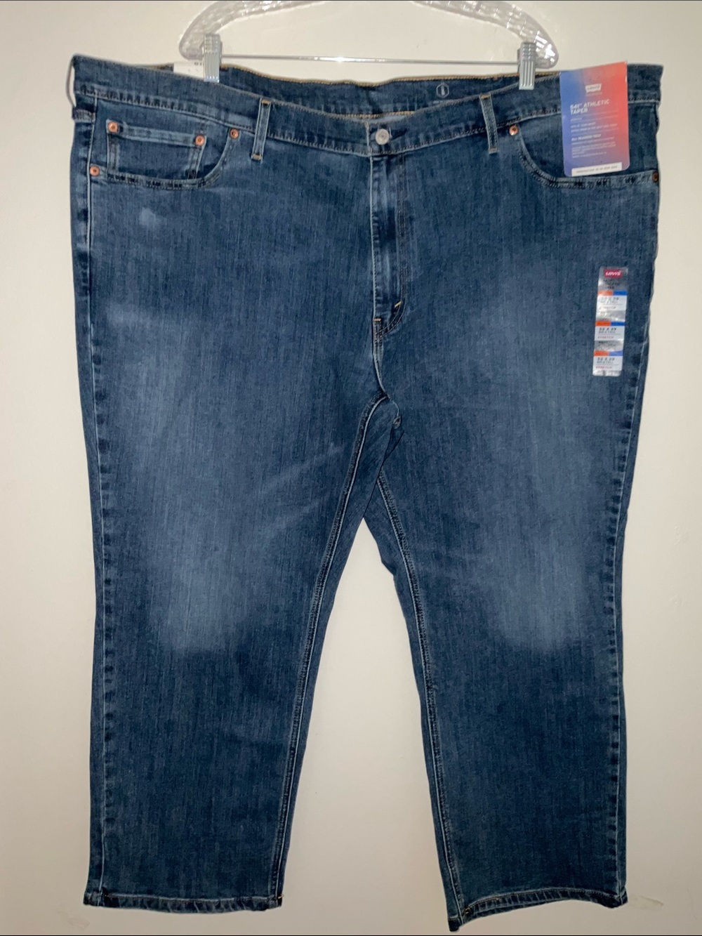 LEVIS 541 ATHLETIC TAPER STRETCH BIG & TALL JEANS SIZE 52x29 NWT